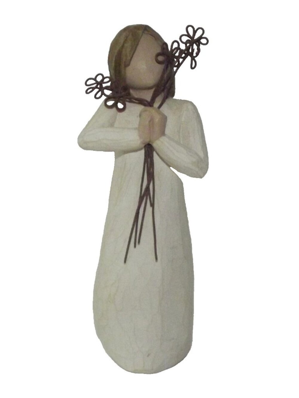 Willow Tree Figurine FRIENDSHIP 2004 Susan Lordi Demdaco posable flowers 5.25 in